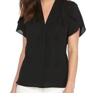 Calvin Klein V neck tulip sleeved